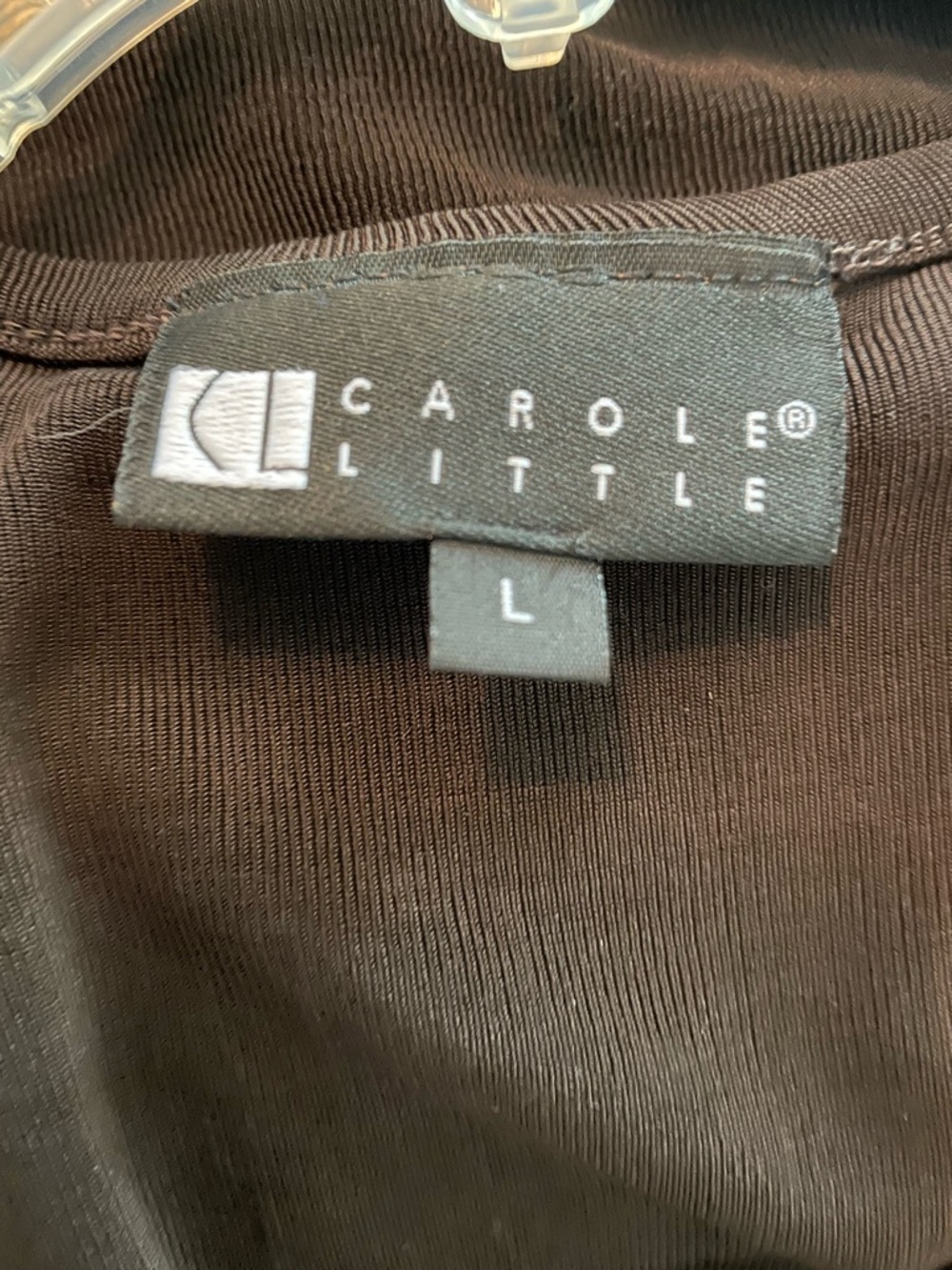 Carole Little Black Ribbed Top (0005) - Picture 3 of 3
